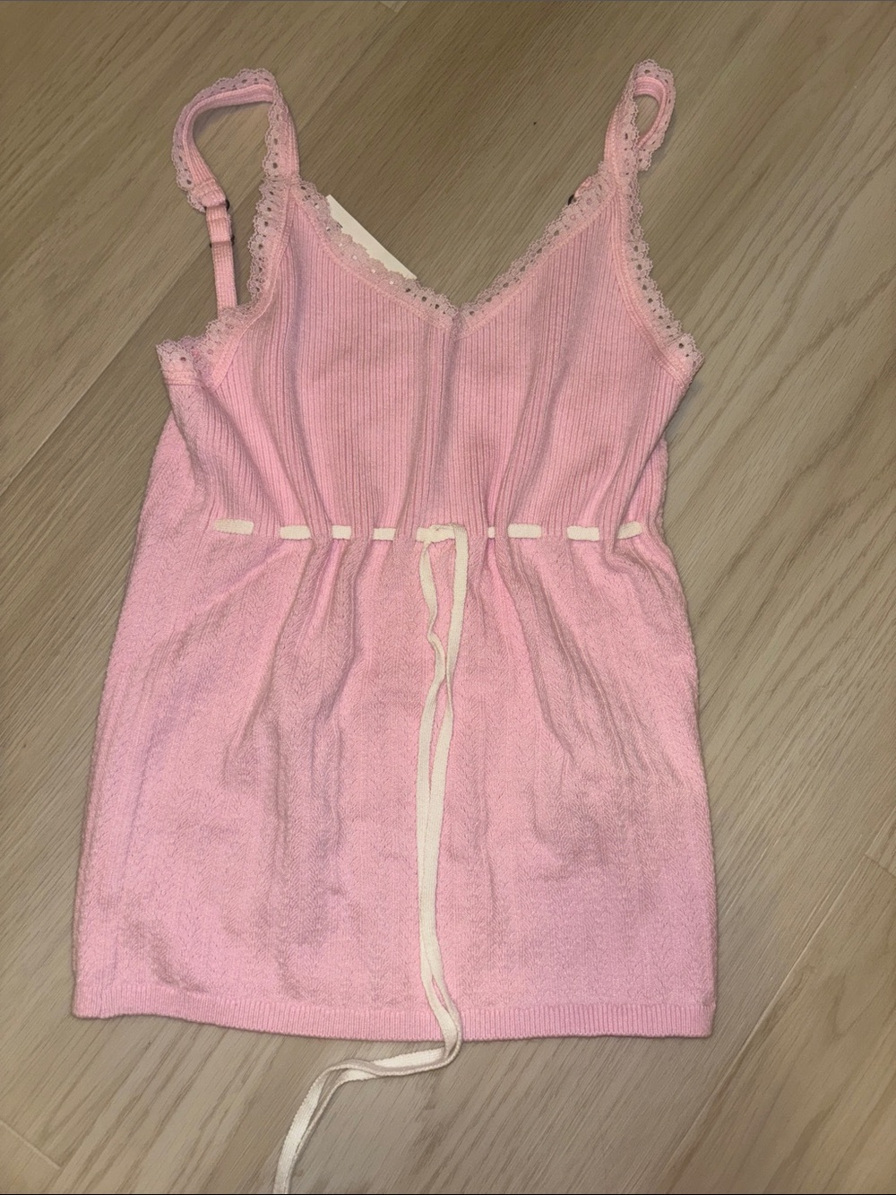 Women’s Pink Lace-Trim Cami